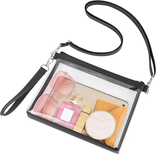 USPECLARE Bolsa transparente aprobada para estadios, bolsa cruzada transparente para trabajo, conciertos y deportes