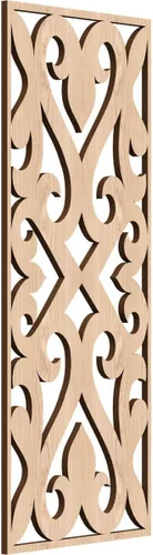 Keene Paneles de pared decorativos de madera con calado, 9 3/8 pulgadas de ancho x 24 3/8 pulgadas de alto x 1/4 de alto, roble rojo rojo (Red Oak)