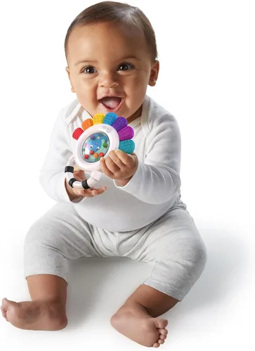 Miniatura 4 de Baby Einstein Outstanding Opus The Octopus - Sonajero sensorial y mordedor, juguete multiusos, sin BPA y refrigerable, 3 meses en adelante, Sonajero