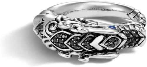 Miniatura 3 de John Hardy "Legends Naga" Anillo de plata de ley con diseño de dragón en acabado cepillado