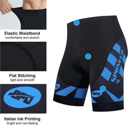 Miniatura 88 de sponeed Pantalones cortos de ciclismo para hombre, pantalones acolchados para ciclismo, ropa de ciclismo