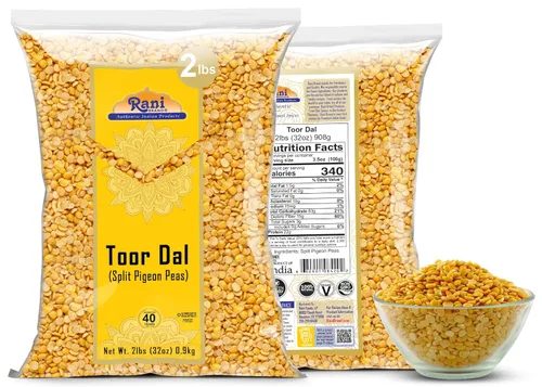 Miniatura 7 de Rani Toor Dal (Split Pigeon Peas) 32 oz (2 libras) 31.99 oz ~ Todo natural, apto para gluten, sin OMG, vegano, origen indio