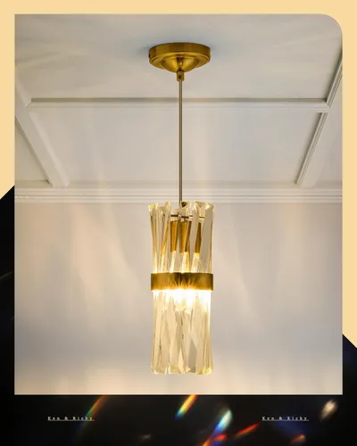 Miniatura 2 de Ken & Ricky Luces colgantes para isla de cocina dorado, paquete de 3 unidades, iluminación colgante de cristal sobre la isla, lámparas colgantes