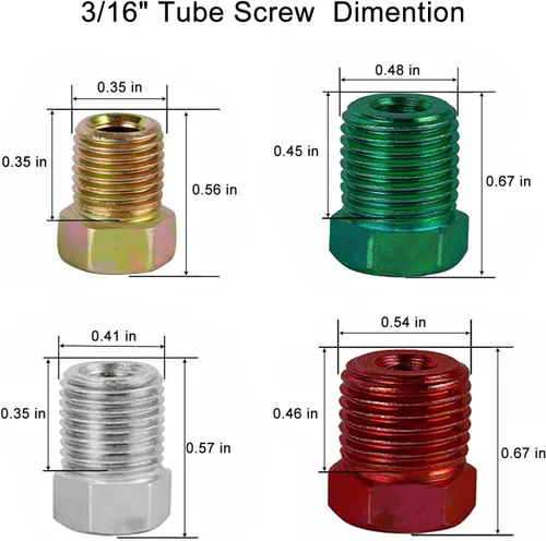 Miniatura 3 de MuHize Kit de línea de freno de doble tamaño (1/4 + 3/16 pulgadas), tubo de freno de níquel de cobre de 25 pies para Ford/Toyota Tacoma, resistente