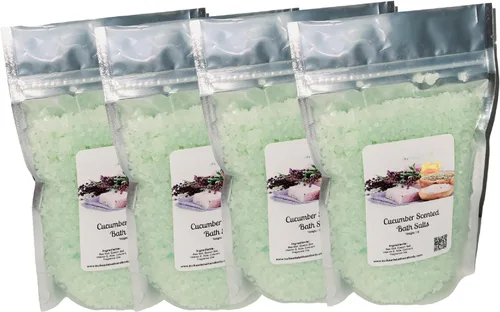 Miniatura 2 de Sales de baño Bolsa de 1 libra (16 onzas) Aroma de pepino Sal de Epsom Sal marina Baño Cuidado del cuerpo Belleza Relajación Spa