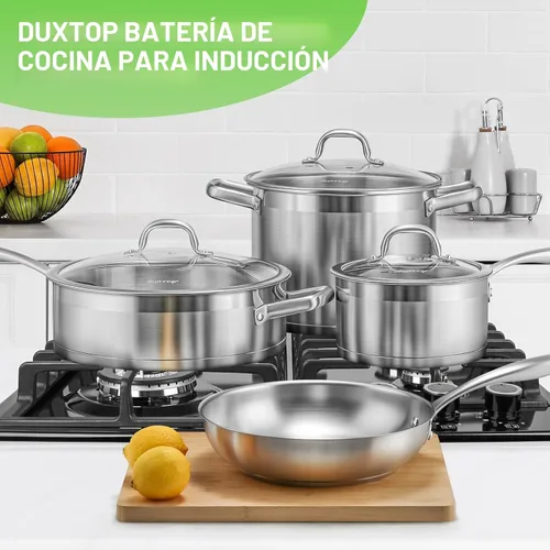Miniatura 7 de Duxtop Juego Profesional de Ollas y Sartenes de Acero Inoxidable, Juego de 17 Piezas de Utensilios de Cocina de Inducción, Tecnología de Unión por