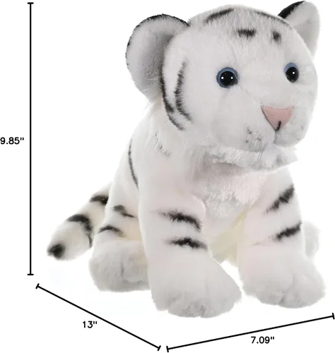 Miniatura 8 de Wild Republic Peluche de cachorro de tigre blanco, 12 pulgadas