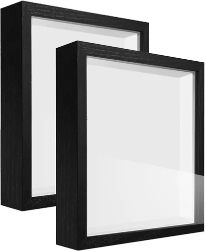 Miniatura 38 de Caja expositora de 8 x 8 pulgadas con calcomanías de letras, vitrina para recuerdos, artículos de bebé, recuerdos de boda, manualidades, boletos