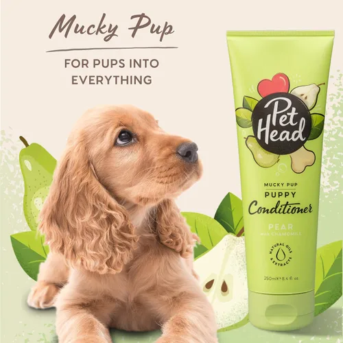 Miniatura 3 de Pet Head Mucky Pup - Acondicionador para cachorros Aroma de pera Acondicionador para cachorros a partir de 8 semanas Aseo profesional Vegano