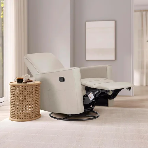 Miniatura 7 de Evolur Raleigh - Mecedora básica y sillón reclinable, color gris claro