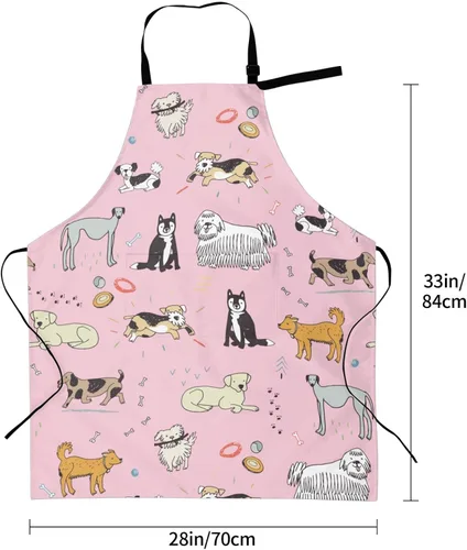 Miniatura 6 de Perinsto Waterpro de delantal patas de aseo de perros Perros (rosa)