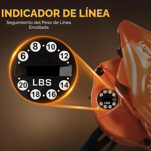 Miniatura 10 de KastKing Lethal Blaze - Combo de caña de pescar y carrete de doble punta, combo de spinning y baitcaster, diseño de patrón de llama, caña de grafito