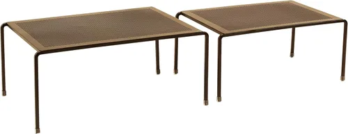 Miniatura 7 de Deco Brothers Organizador de estantes ampliables para armario de cocina y mostrador, bronce