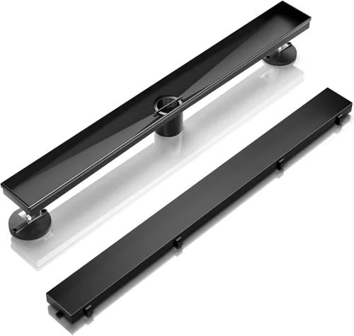 Miniatura 21 de ELLO&ALLO - Drenaje de piso de ducha con brida, rejilla extraíble de patrón cuadrado de 6 pulgadas cuadradas, acero inoxidable SUS 304, color negro