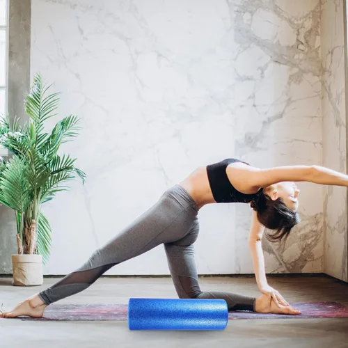 Miniatura 3 de PRETYZOOM Rodillo de columna de masaje muscular de yoga de espuma de alta densidad azul para fitness relajación corrección de postura y terapia