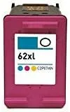 Cartucho de tinta rellenado de repuesto para HP 62XL para impresoras Officejet 5742 5740 8040 Envy 5540 5640 5660 7640 (1 color)