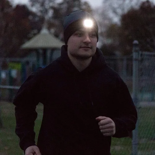 Miniatura 6 de Gorros y diademas reversibles con forro polar de rendimiento LED para correr 3 modos de luz, midnight, talla única