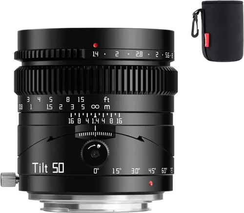 TTartisan Lente de inclinación F1.4 de 1.969 in, compatible con cámaras Sony E-Mount sin espejo de fotograma completo Alpha a7 a7II a7III a7R a7RII