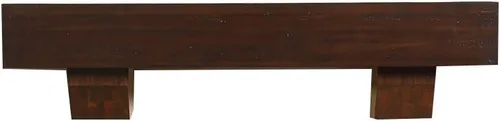 Miniatura 6 de Duluth Forge Mantel de madera de acacia maciza de 48 pulgadas con ménsulas, acabado blanco antiguo, perfecto para chimeneas de gas y leña