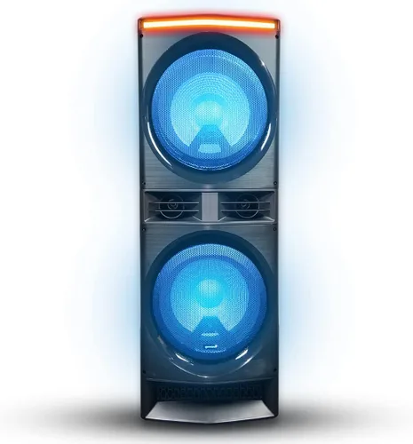Gemini - Sistema de altavoces Bluetooth para fiesta de karaoke de 6000 W de potencia máxima con woofers duales de 12 pulgadas, luces LED, micrófono,