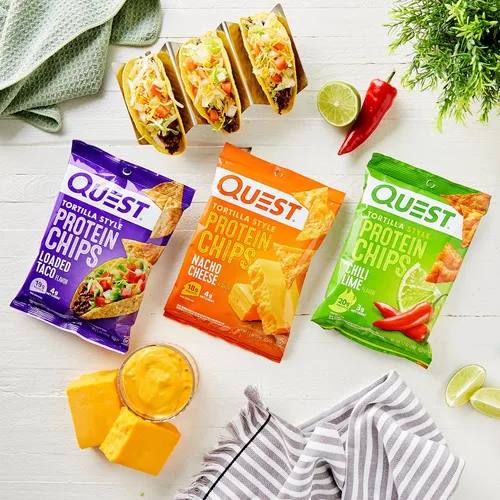 Miniatura 2 de Quest Nutrition Paquete de variedad de chips de proteína, alto contenido en proteínas, bajo en carbohidratos, 24