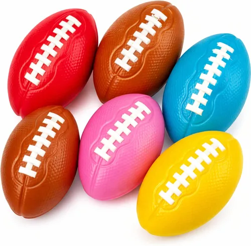 Liberty Imports Paquete de 6: pelotas de fútbol de espuma de 7.5 pulgadas, fácil agarre suave para niños, entrenamiento de práctica, juego de patio,