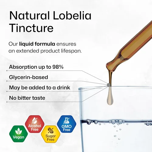 Miniatura 6 de BIO KRAUTER Lobelia Tintura para limpieza y desintoxicación pulmonar – Extracto líquido de hierba de lobelia vegana pura – 2 onzas líquidas. 84 días