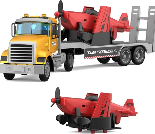 Miniatura 11 de DOWELLIN Vehículo transportador de juguetes para niños, incluye auto transportador y camión bulldózer, juguete de autos, regalo de cumpleaños