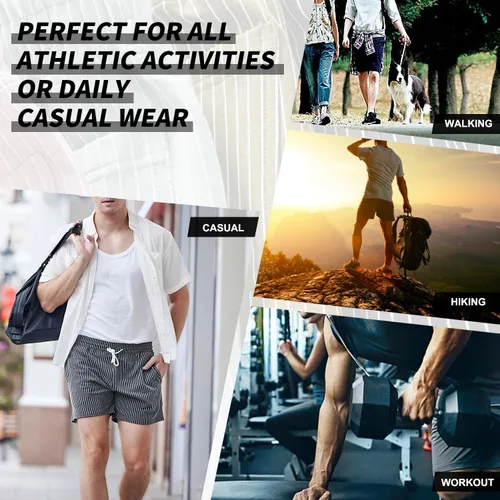 Miniatura 5 de FIROTTII Pantalones cortos de entrenamiento para hombre, entrepierna de 5 pulgadas, pantalones cortos deportivos casuales para hombre