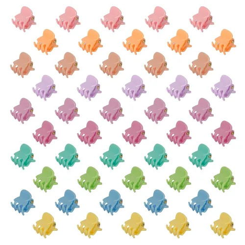 Miniatura 15 de 50 pinzas para el cabello, pinzas multifunción de agarre fuerte para el cabello, color gelatina Color Jelly
