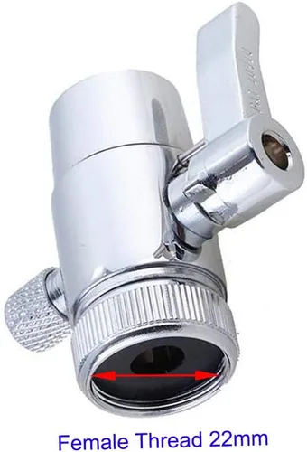 Miniatura 2 de Válvula desviadora de grifo con rosca hembra aireador M22, adaptador de grifo para tubería, conector de grifo para desviación de agua, grifo
