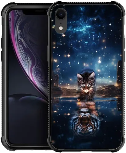 Miniatura 21 de DJSOK Funda compatible con iPhone XR, H American Eagle Flag con cuatro esquinas, protección a prueba de golpes, TPU suave y patrón de policarbonato