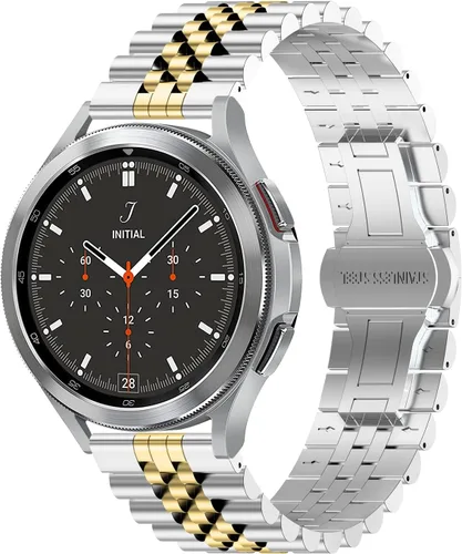 Miniatura 10 de Wolait Compatible con Galaxy Watch 6 Classic Band 1.850 in 1.693 in, correa de repuesto de metal de acero inoxidable para Samsung Galaxy Watch Negro