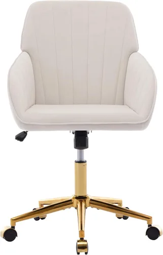 Miniatura 5 de Sillas de escritorio de oficina en casa, cómoda silla de computadora de terciopelo con asiento de respaldo, 300 libras de altura ajustable silla