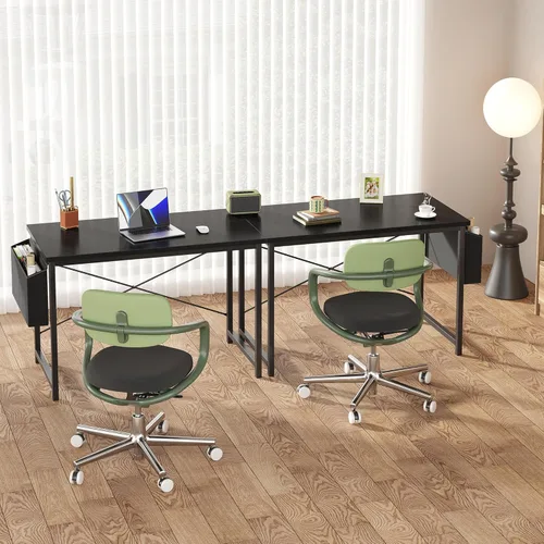 Miniatura 6 de OLIXIS Escritorio de computadora de 44 pulgadas, escritorios de oficina en casa para espacios pequeños, mesa de estudio, escritura, trabajo