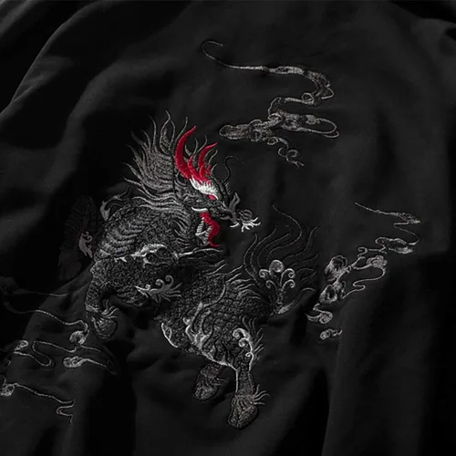 Miniatura 3 de MFCT Sudaderas con capucha bordadas de ropa de calle japonesa