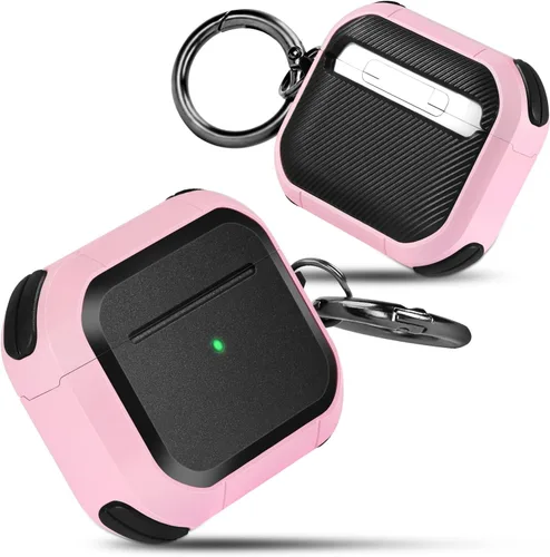 Miniatura 9 de ORIbox Funda protectora que absorbe los golpes compatible con AirPods 1 y AirPods 2, cuerpo completo resistente con llavero para AirPods, azul