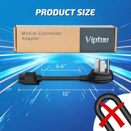 Miniatura 6 de VIPTOO Adaptador NEMA 14-50 para conector móvil Tesla Gen 2, adaptador de carga EV de 240 V 32 A nivel 2 para Tesla Model 3/Y/S/X, enchufe 14-50