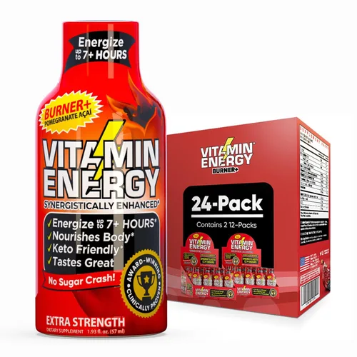 Miniatura 88 de Vitamin Energy Immune+ Extra Strength Energy Shot Army Orange 10 unidades, 260 mg de cafeína natural, vitaminas B, citicolina, té verde, apoyo