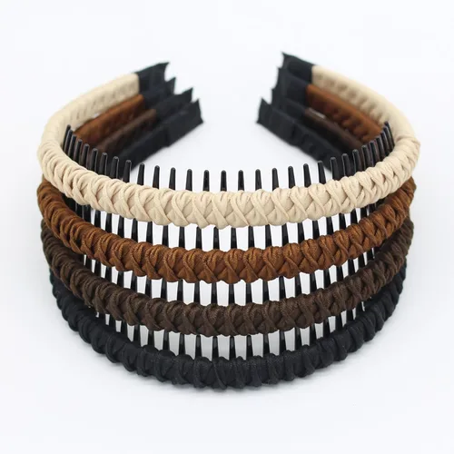 Miniatura 30 de JOBAND Diadema de Aro con Púas Multicolor, Diadema con Peine, Accesorios para el Cabello Suave y Cómodo, Antideslizante para Mujeres/Niñas