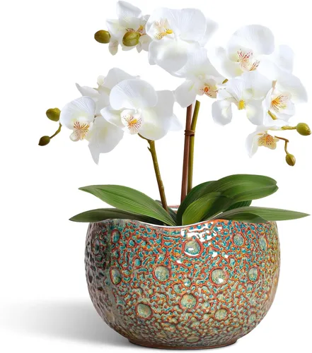 Miniatura 28 de Macetas de Cerámica Thirtypot - Maceta de 4 Pulgadas con Agujero de Drenaje, Macetas Pequeñas para Plantas de Interior y Exterior, Maceta Redonda