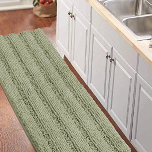 Miniatura 119 de Turquoize Alfombras de Baño de Chenilla Peludas Alfombra de Baño Antideslizante Gruesas Alfombras Peludas para Baño Chenilla Juego de Alfombra