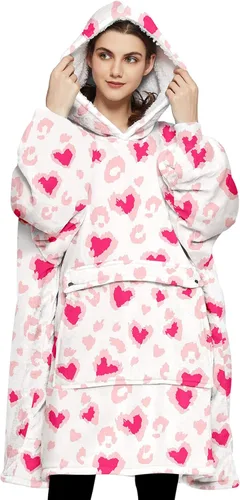 Miniatura 10 de KFUBUO Manta portátil con capucha de sherpa para niños, todos los patrones, sudadera de gran tamaño con bolsillo, regalos de cumpleaños para niñas