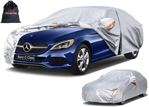 Miniatura 109 de Kayme - Cubierta completa impermeable de 6 capas para automóvil, apta para todo clima, protección para exteriores contra lluvia, rayos ultravioleta