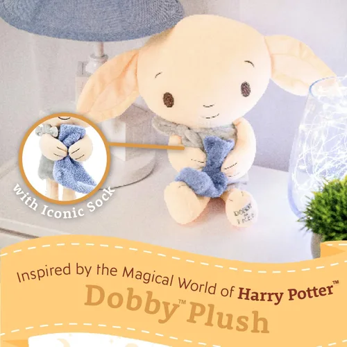 Miniatura 2 de Kids Preferred Harry Potter Dobby Peluche Relleno Animal El Adorable Elfo Doméstico Sosteniendo Su Icónico Calcetín para Bebés, Niños Pequeños
