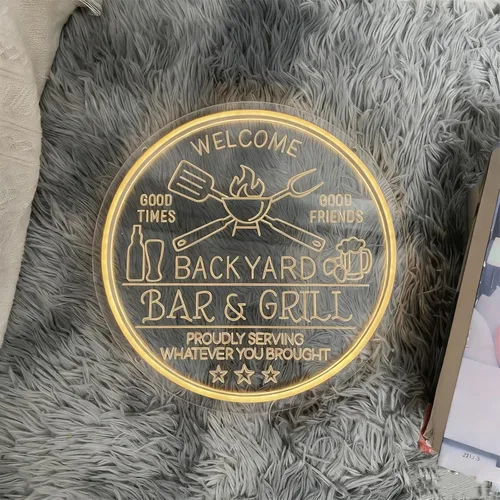 Miniatura 8 de Letreros de neón personalizados para bar y parrilla para decoración de pared, nombre personalizado, fecha, texto, hogar, bar, letrero con luz LED