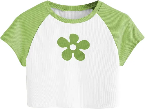 Miniatura 2 de Remidoo Camiseta corta casual de manga corta con estampado de ángel para mujer