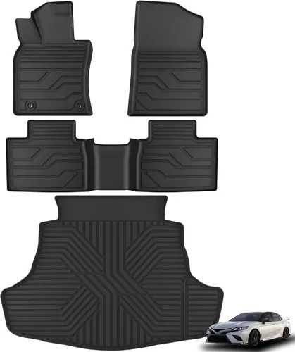 Miniatura 23 de KARPAL Alfombrillas de piso aptas para Toyota Tacoma 2005-2015 Doble Cabina (cobertura del espacio de los pies), revestimientos de piso de TPE