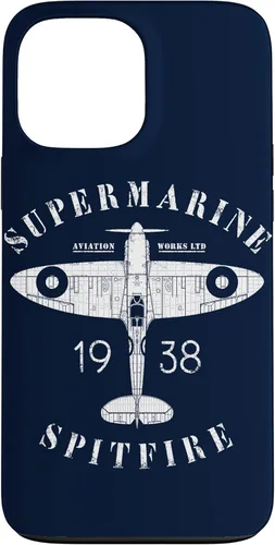 Miniatura 13 de iPhone 12 Pro Max Spitfire RAF Británico WW2 Fighter Aviation Case Supermarine Aviation