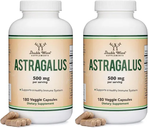 Miniatura 6 de Double Wood Supplements Astrágalo estimulante inmune 500 mg 180 cápsulas - Rico en flavonoides y polisacáridos - Sin OMG, sin gluten, probado por